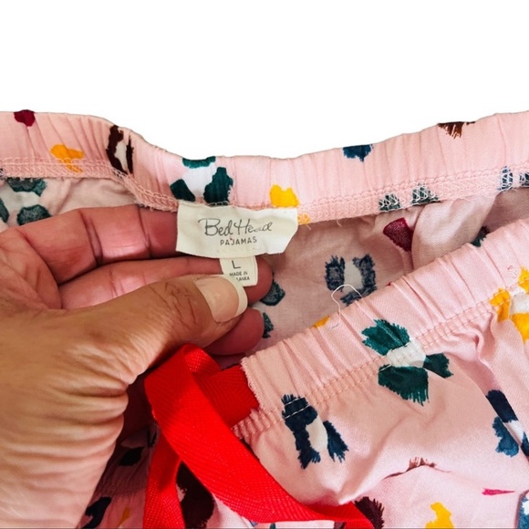 BedHead FIERCE LONG SLEEVE CLASSIC WOVEN COTTON PJ SET Women’s Size Large - Picture 15 of 16